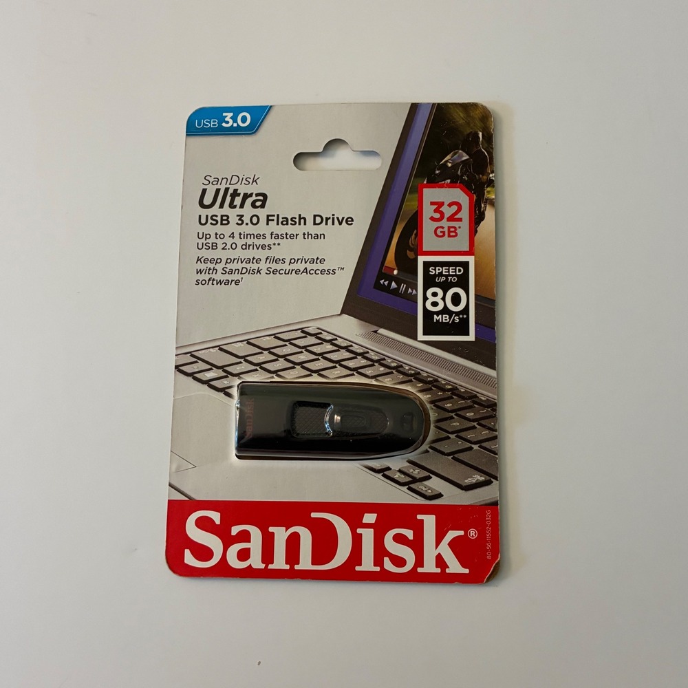 SanDisk Ultra 32GB USB 3.0 Flash Drive High Speed 80MB/s SDCZ48-032G-A46 Black